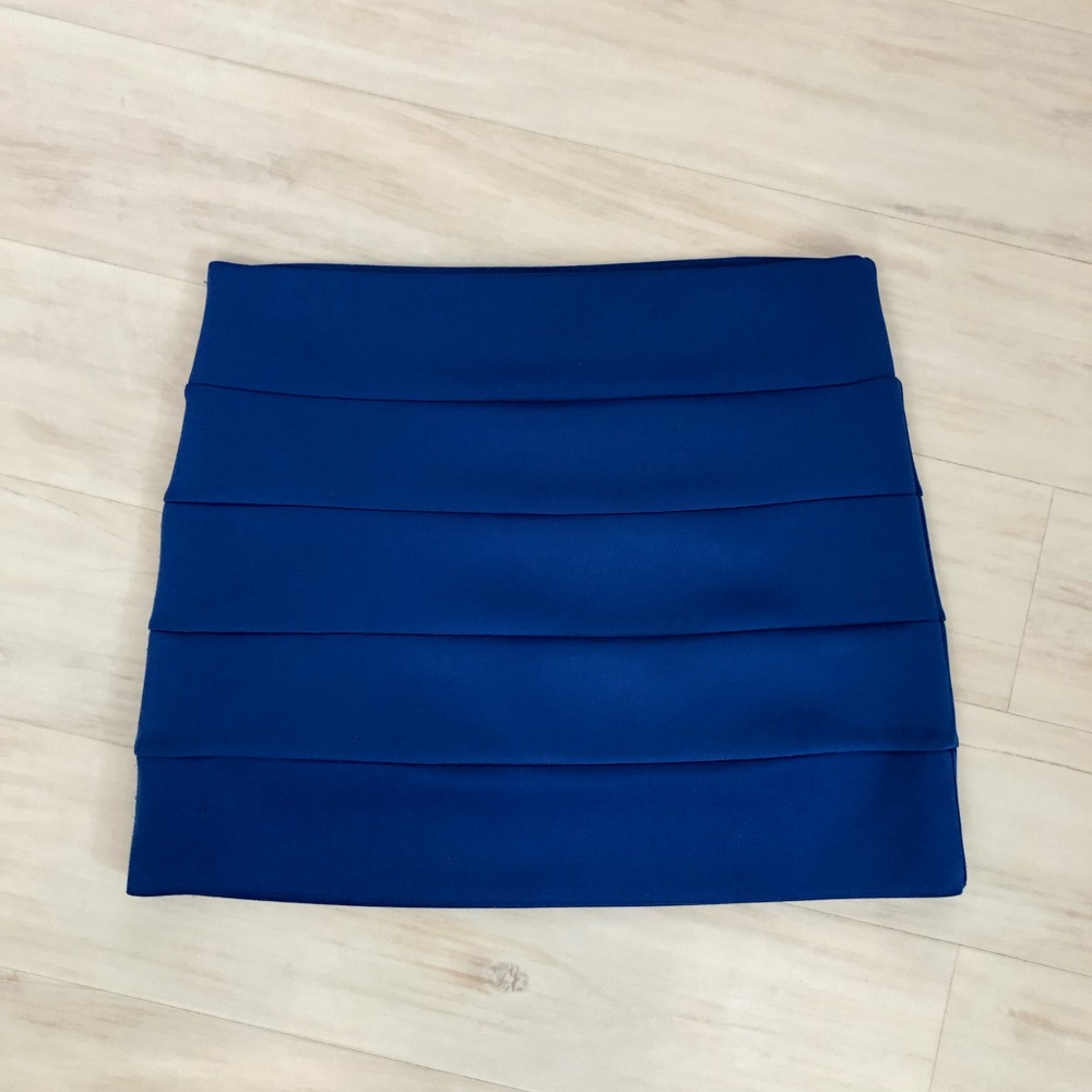 Royal blue mini skirt